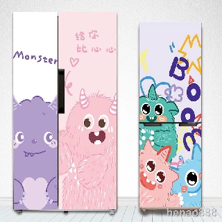 🌈Miếng Dán Trang Trí Tủ Lạnh Tự Dính Hình Quái Vật Hoạt Hình Sáng Tạo