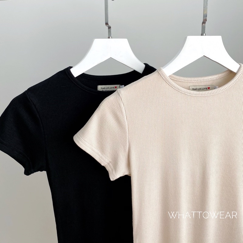 Bodysuit cổ tròn kín tay ngắn by whattowear