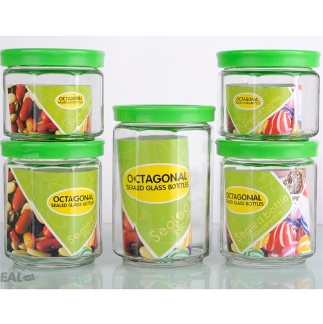 Set 5 hũ đựng gia vị