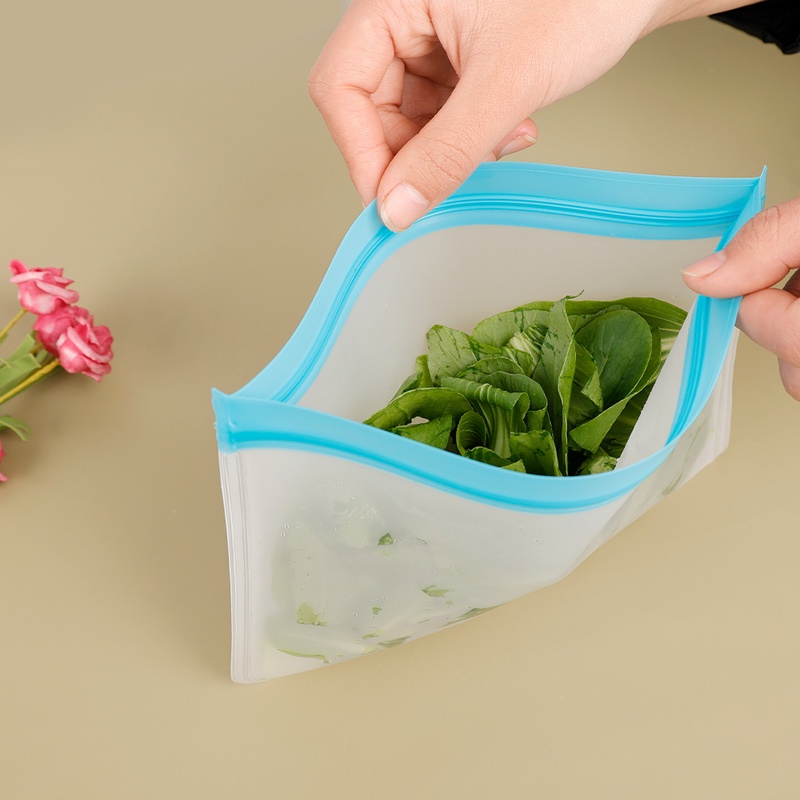 Túi Zip Đựng Thực Phẩm Bằng PEVA Mờ Có Thể Tái Sử Dụng Chống Rò Rỉ