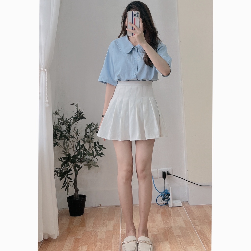 Áo Sơ Mi Cổ Bèo PEONYB Nữ [FREESHIP] 🌸 Thun kiểu form rộng tay lỡ trẻ trung học sinh công sở cá tính hàn quốc ulzzang 🌸 | BigBuy360 - bigbuy360.vn