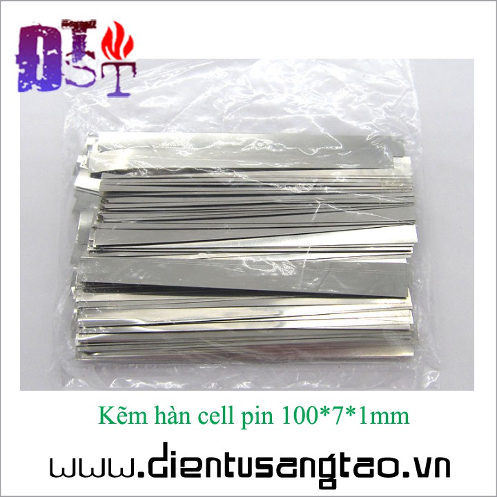 Kẽm hàn cell pin 100*7*1mm - Combo 10 thanh