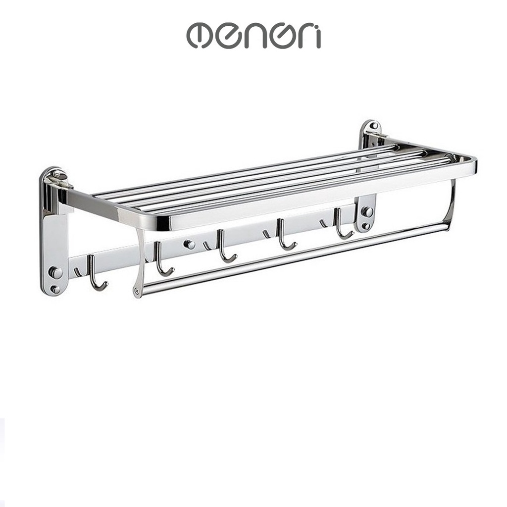 Giá Treo Khăn Tắm INOX 304 Kích thước 60cm Kèm Bộ Đinh Vít Khoan Tường - OENON