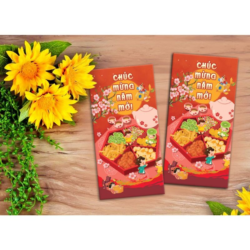 COMBO 10 Bao Lì Xì 2023 Giá Sỉ Rẻ Tết Độc Lạ Màu Đỏ Đẹp Hoạt Hình Nhâm Dần Cute Dễ Thương Thần Tài Tiền Đô