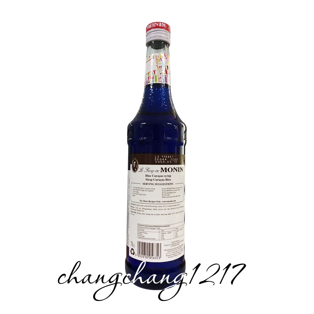 Siro Syrup Monin Chai Thủy Tinh Có Đủ Các Mùi Chai 700ml