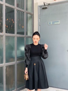 Chân váy xoè kaki dior