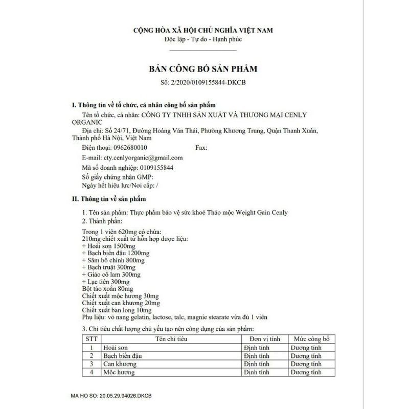 Tăng cân gia truyền Cenly | BigBuy360 - bigbuy360.vn