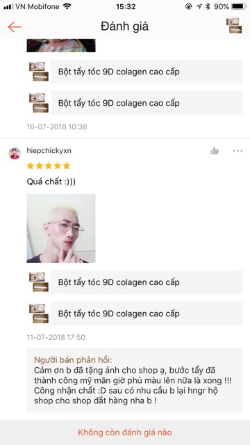 Thuốc tẩy tóc 9D colagen cao cấp + oxy trợ tẩy