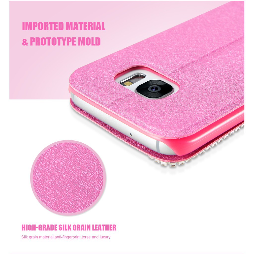 Bao da kim tuyến đính ngọc trai sang trọng cho Samsung Note 5 8 | BigBuy360 - bigbuy360.vn