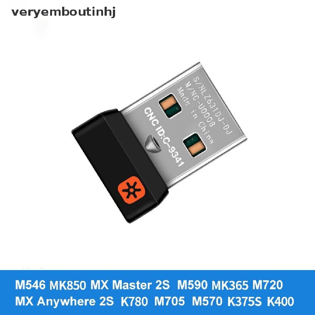 hj Wireless Dongle Receiver Unifying USB Adapter for Logitech PC Mouse Keyboard n