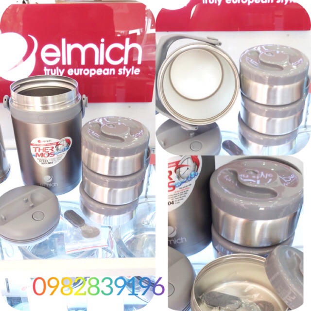 Bình đựng thức ăn giữ nhiệt Elmich 3128- 1800ml BÌNH ELMICH 3128