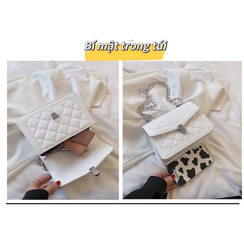 Túi đeo vai hình thoi vuông nhỏ xinh dễ phối dây đeo thời trang dành cho phái đẹp