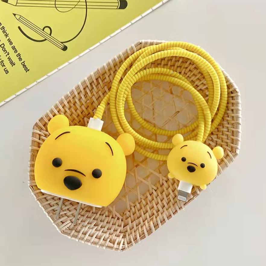 Bộ Phụ Kiện Bảo Vệ Dây Cáp Sạc Nhiều Màu Sắc Cho iPhone 18w / 20w Ốp