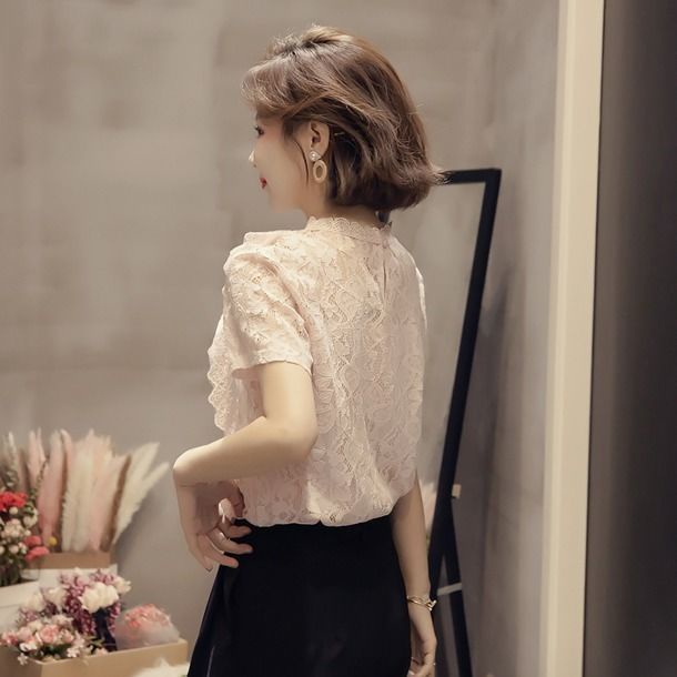 Áo sơ mi ngắn tay voan nữ thời trang mùa hè