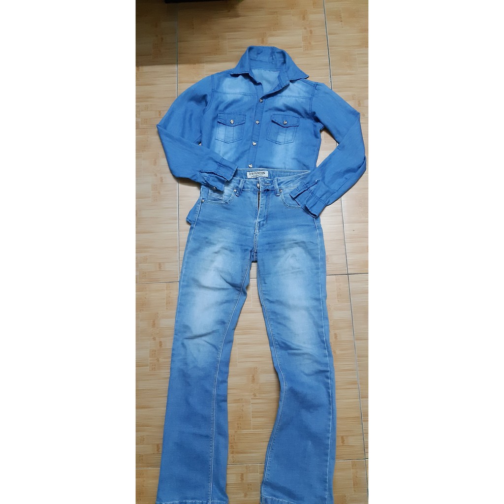 Thanh lý áo somi giả jean size S