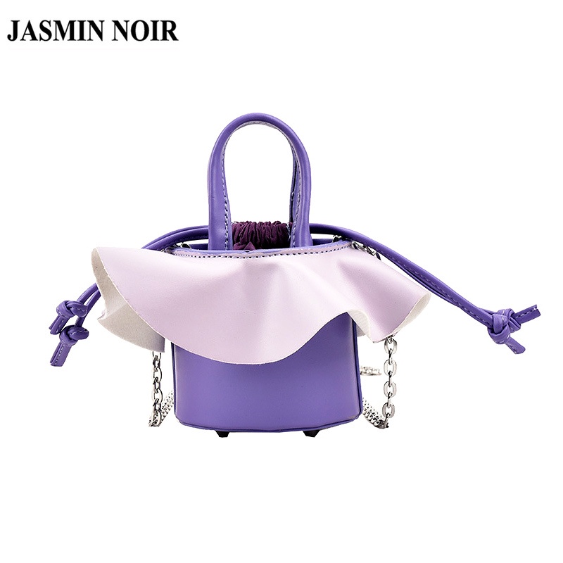 Túi Xách JASMIN NOIR Da PU Phối Dây Xích Đeo Vai Sành Điệu Cho Nữ