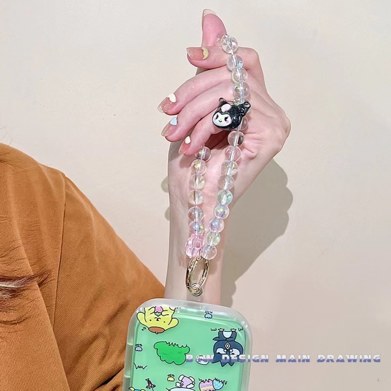 Dây Đeo Điện Thoại Dạng Chuỗi Hạt Sanrio Thông Dụng Thời Trang kpop