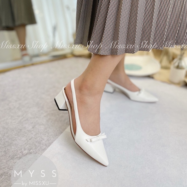 Giày nữ mũi nhọn phối lưới bi  thời trang MYSS - CG136