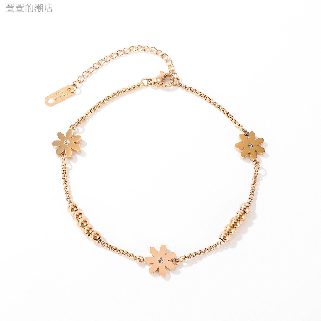 Lắc Chân Thép Titan Hình Hoa Cúc Nhỏ Đơn Giản 1111 | BigBuy360 - bigbuy360.vn