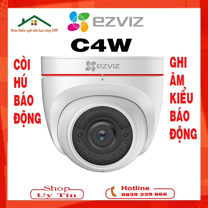 Camera IP WIFI Ngoài Trời EZVIZ C4W ( CV288 ) Còi Hú - C3WN 1080P TIÊU CHUẨN  FULLHD HIKVISION ( B21F C3W F22P B21 )