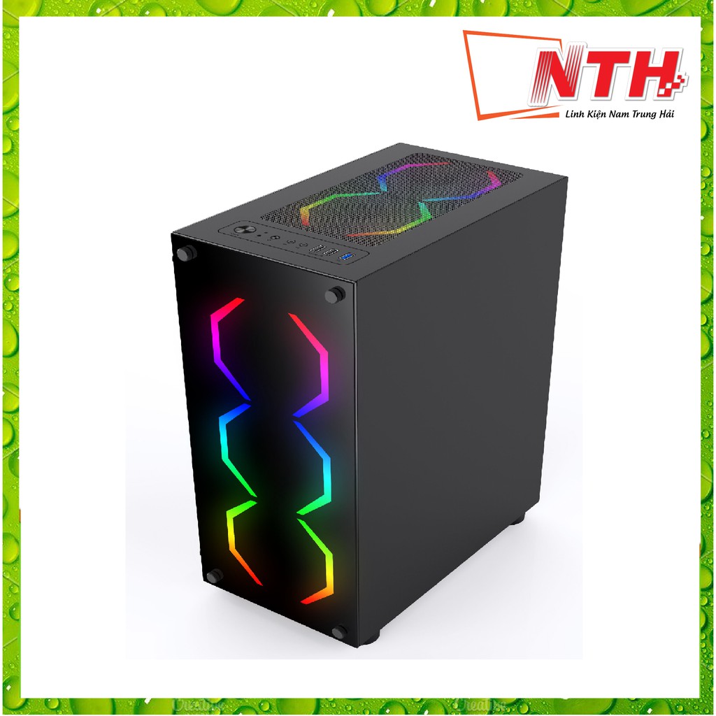 [ HÀNG MỚI VỀ] Vỏ Nguồn Máy Tính VSP KA-210 Kính Cường Lực - Case VSP KA 210 NEBULA- CHÍNH HÃNG CÔNG TY