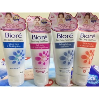 Sữa rửa mặt biore trắng hồng tự nhiên