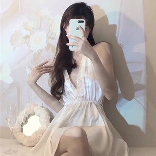 Đồ ngủ sexy. váy ngủ phi lụa cao cấp nữ M46