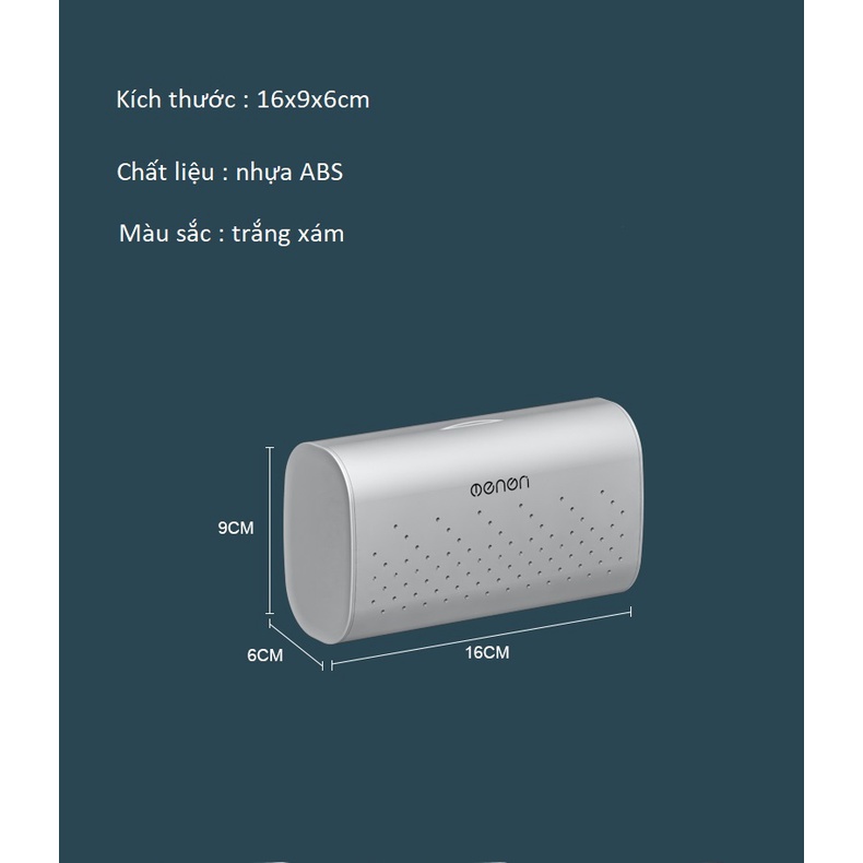 Hộp Đựng Xà Phòng Dán Tường Có Nắp Lật Oenon Tiện Dụng Cho Nhà Vệ Sinh