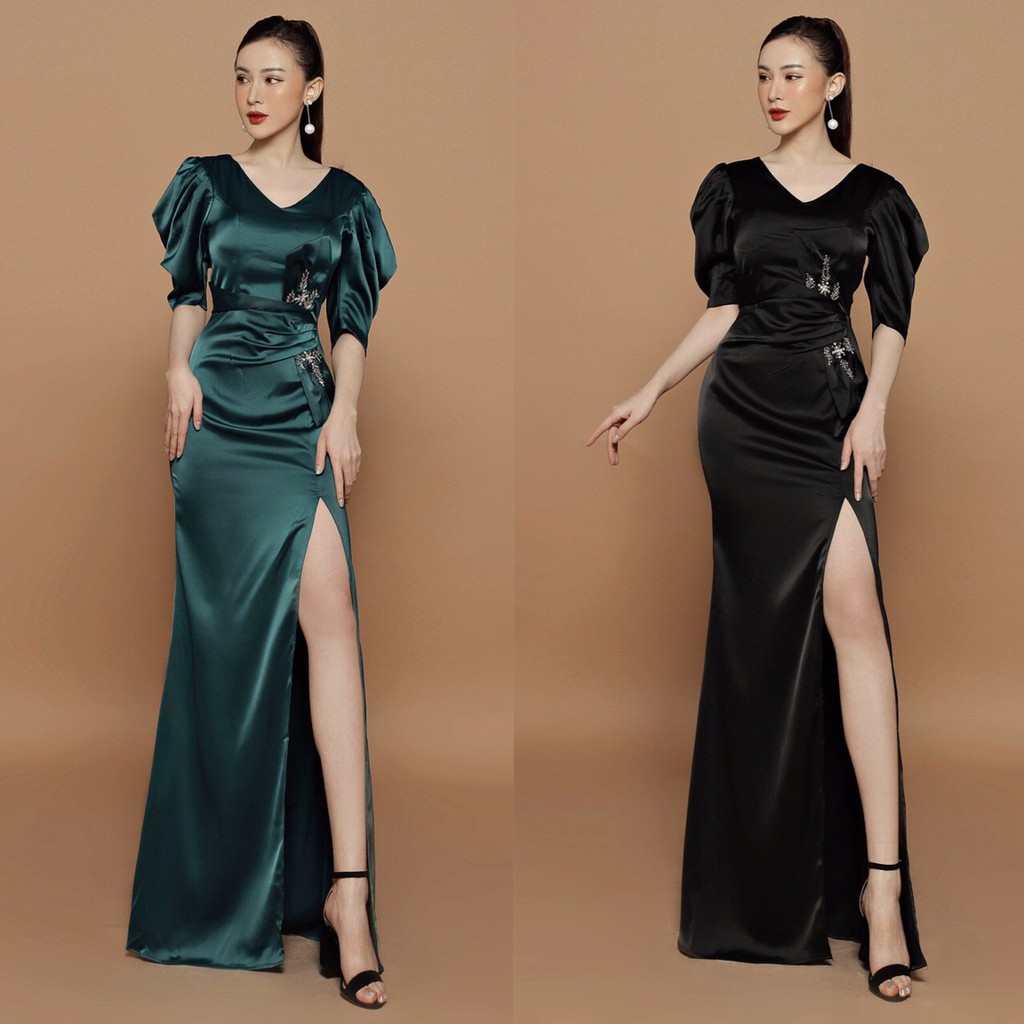 Đầm dạ hội dự tiệc siêu sang - Mua váy dạ hội lụa siêu xinh