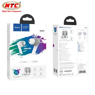 Tai nghe Bluetooth True Wireless Hoco ES34 V5.0 kết nối từng tai riêng lẻ, âm thanh cực hay, pin dùng đến 5H