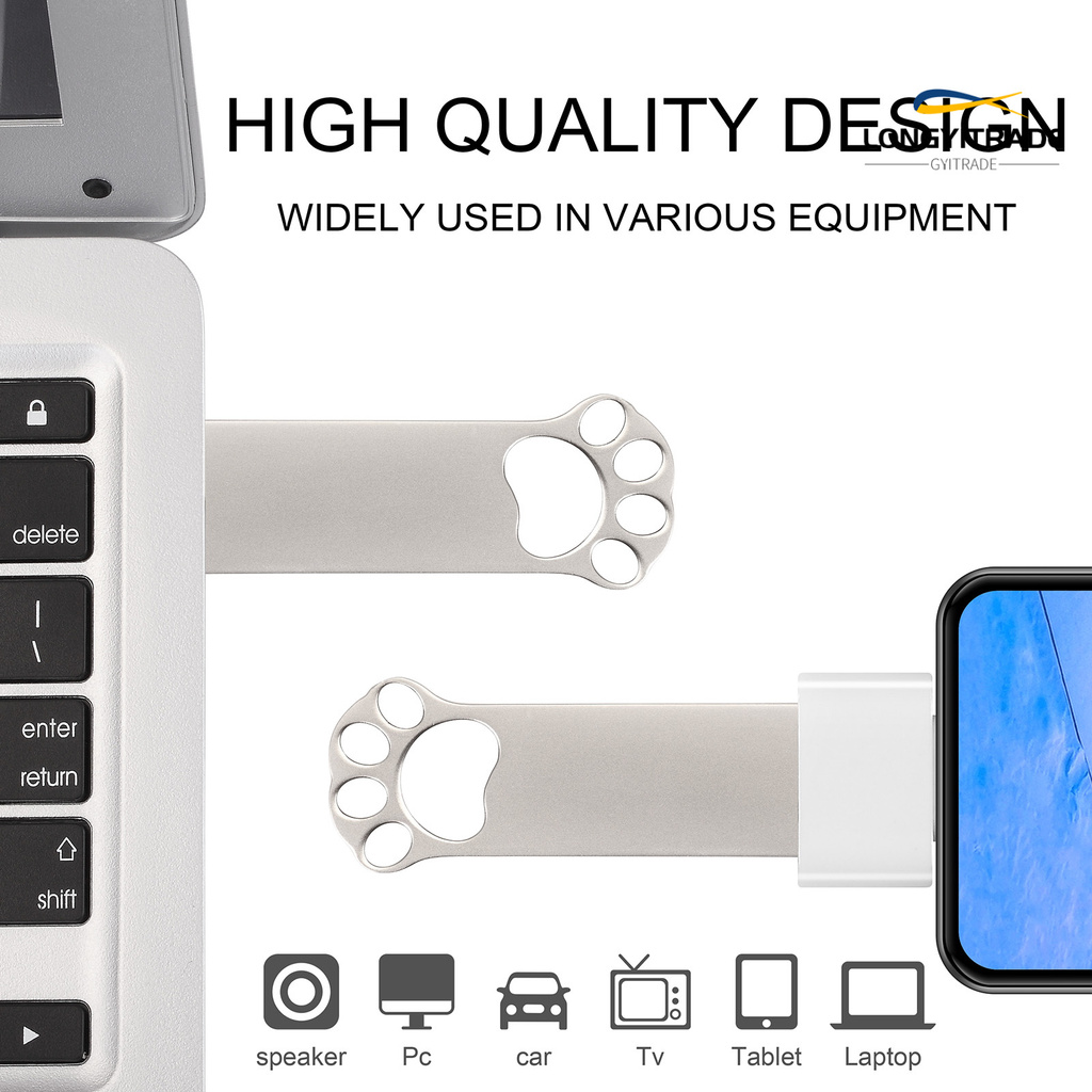 Usb Mini 4 / 8 / 16 / 32 / 64gb Với Đầu Chuyển Đổi Type-C