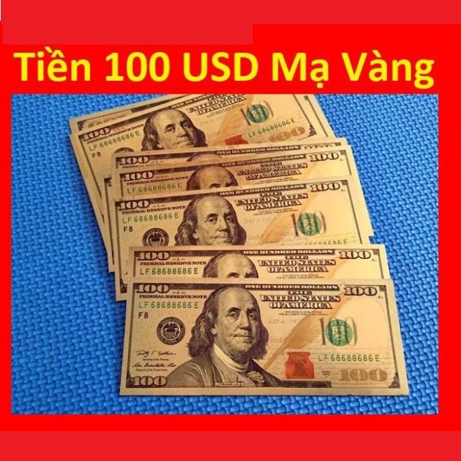 Tờ 2 USD mạ vàng plastic óng ánh sưu tầm