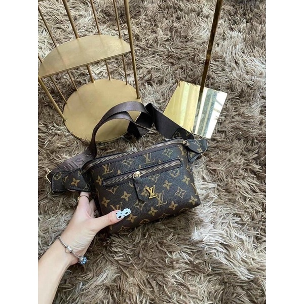 Túi đeo bụng lv dây dù bản to siêu hot về hàng
