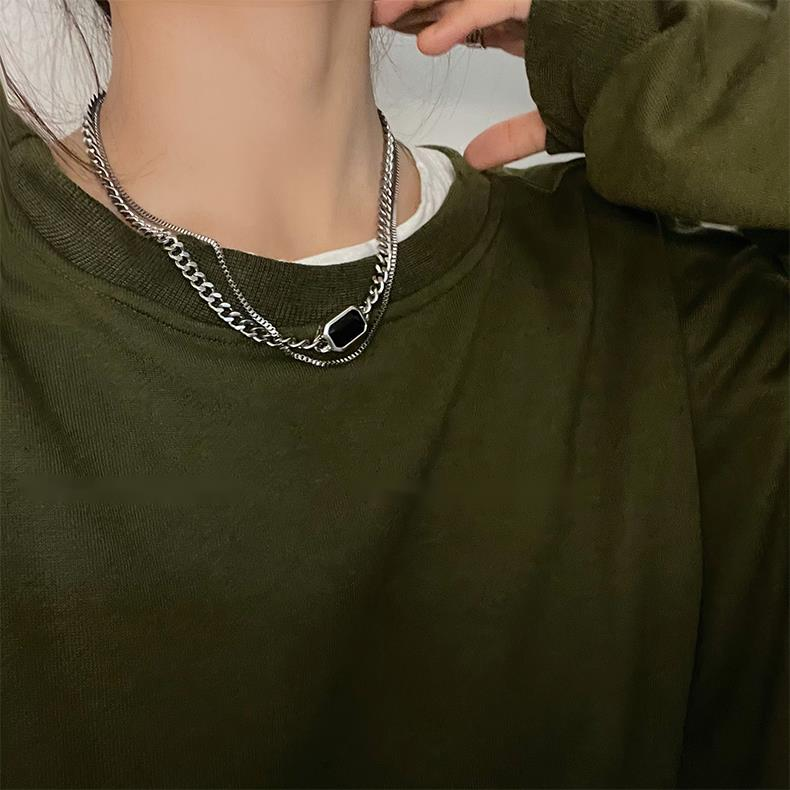 Dây Chuyền Hai Lớp Phong Cách Hip Hop Đơn Giản 19964