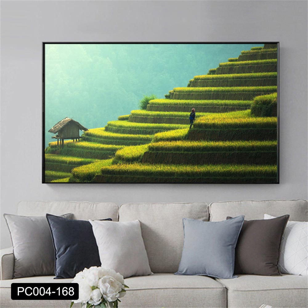 Tranh canvas treo tường phong cảnh thiên nhiên ruộng bậc thang Tây Bắc PC- 80 x 50 cm