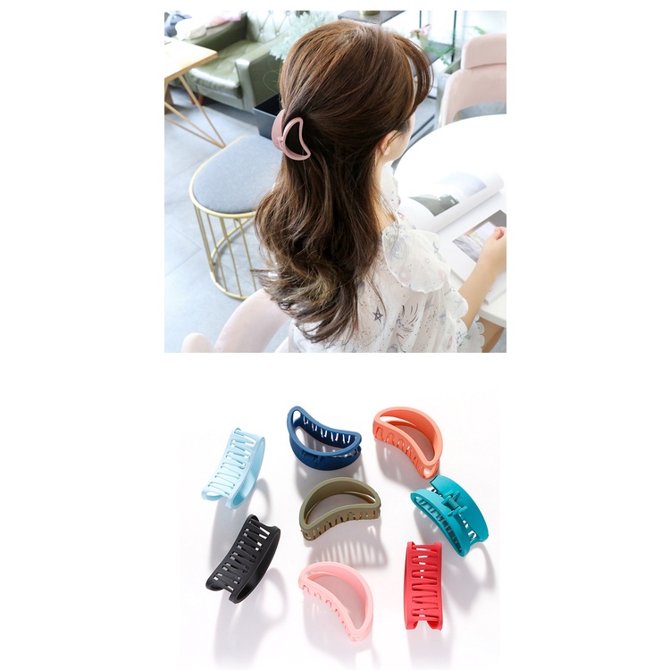 Kẹp tóc cá mập, cặp tóc càng cua vòng cung rỗng hottrend Hàn Quốc KT36