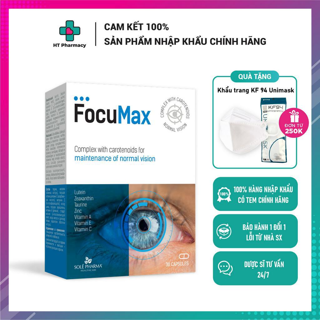 FocuMax - Viên uống bổ mắt, tăng cường thị lực, giảm mỏi mắt, khô mắt, giảm nguy cơ thoái hóa điểm vàng
