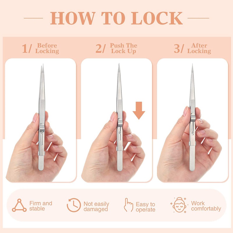 Set 4 Nhíp Inox Chuyên Dụng Cho Phòng Thí Nghiệm Điện Tử