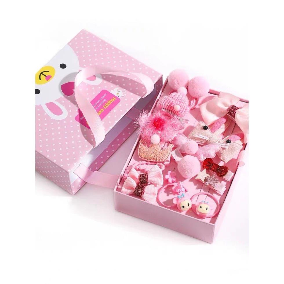 Set 18 món kẹp tóc cho bé style Hàn Quốc