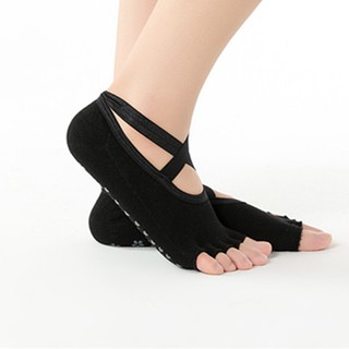 Vớ tập yoga xỏ ngón, dây chéo nữ tính