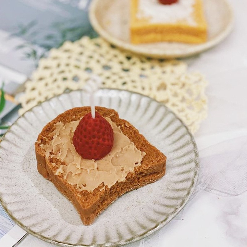 Khuôn Silicon Hình Lát Bánh Mỳ - Khuôn Làm Nến Thơm Handmade