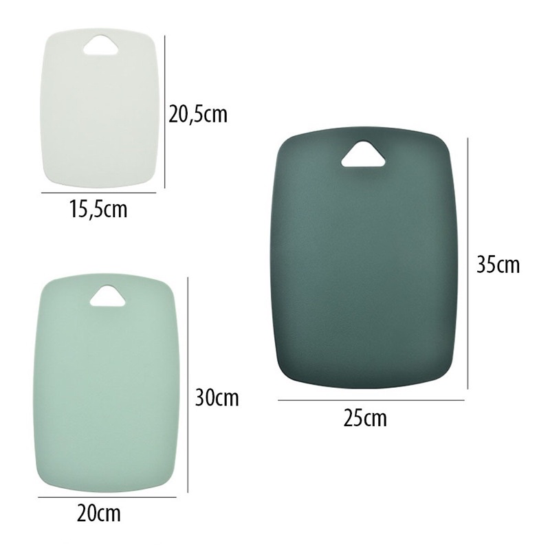 Combo 3 Thớt Nhựa Lúa Mạnh - Thớt Kháng Khuẩn ECOCO Hàng Loại 1 Chất Lượng Cao