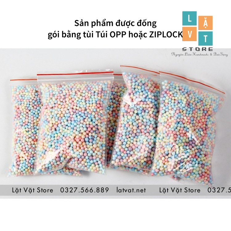 Hạt xốp bong bóng màu Pastel để gói quà, tạo bất ngờ khi mở quà. Hạt xốp chống sốc