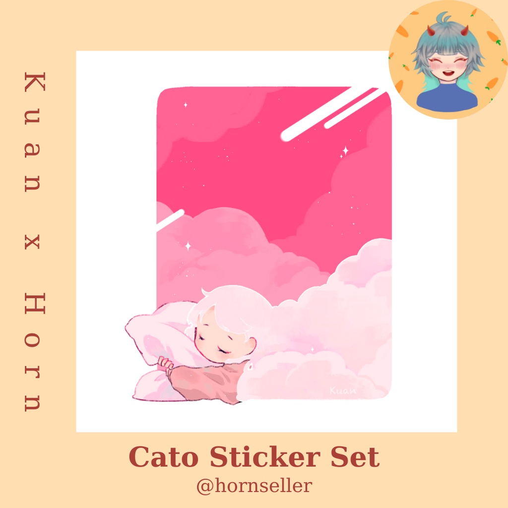 Bộ sticker Cato được vẽ bởi Anh Hoàng (Kuan)