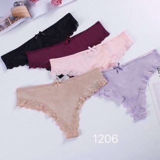 Quần lọt khe thun lạnh trơn lưng dây Vicky 1206