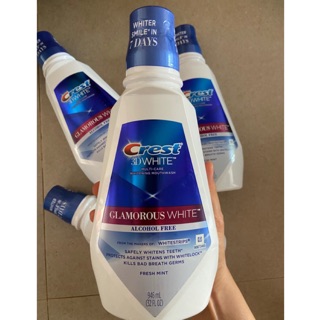 Nước Súc Miệng Crest 3D White GLAMOROUS WHITE Alcohol Free 946ml