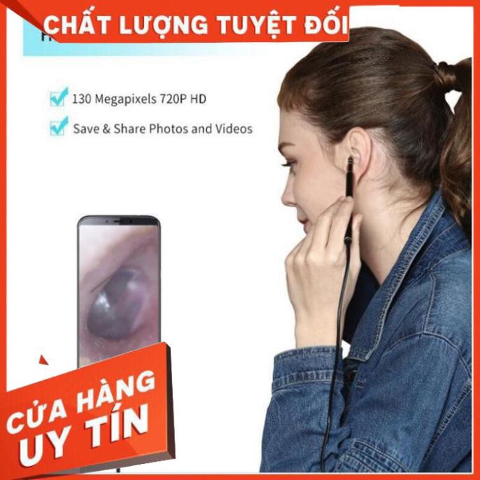 Dụng cụ lấy ráy tai bằng camera nội soi full HD kết nối với điện thoại