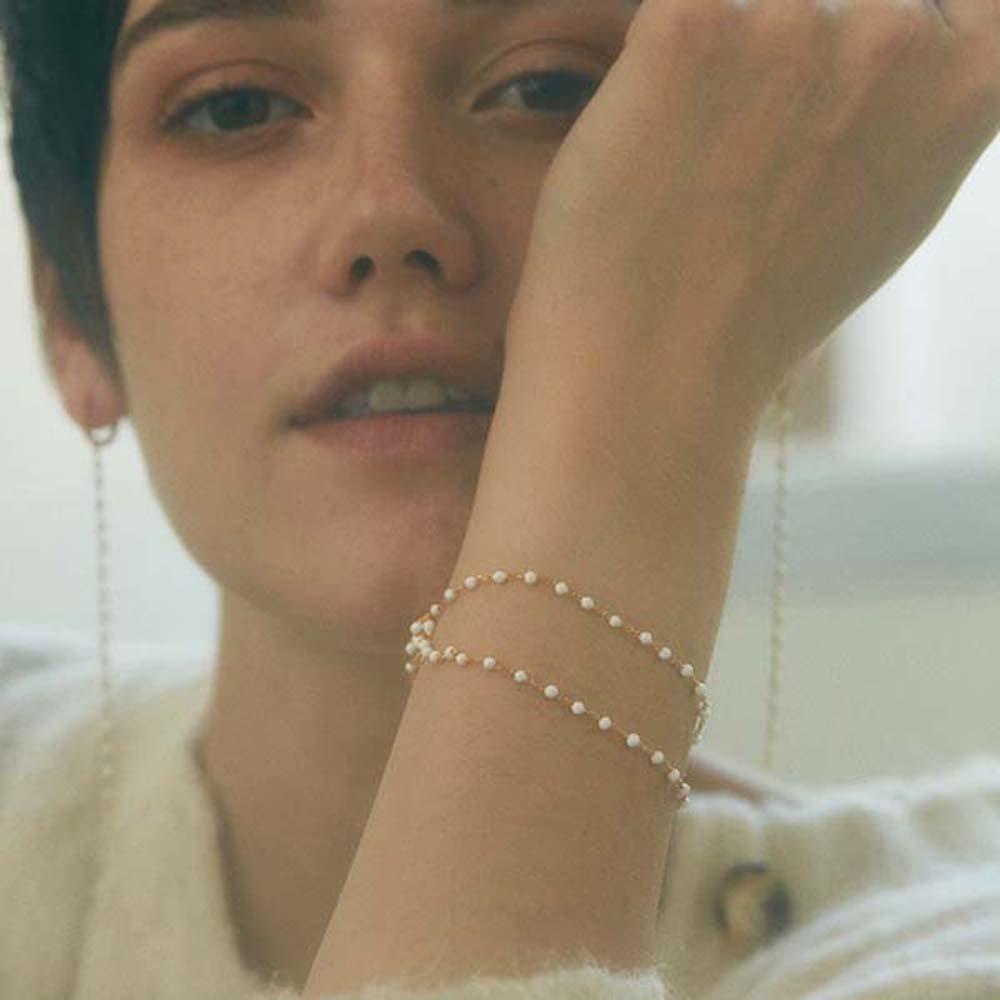 Vòng cổ Chuỗi Hạt Màu Trắng Đơn Giản Thời Trang Cho Nữ