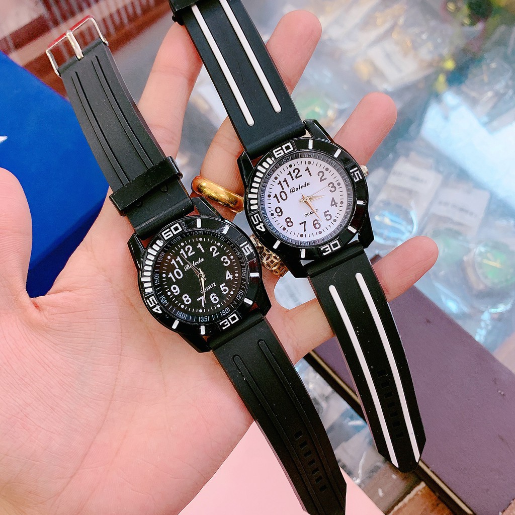 Đồng hồ nam cao su BOLEDA cao su mềm mại, lên tay thoải mái, phong cách năng động, thể thao, nhiều màu sắc | BigBuy360 - bigbuy360.vn