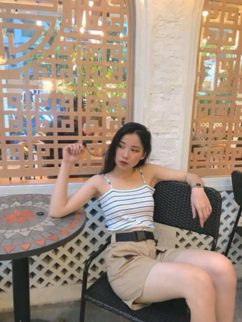 Áo 2 dây mongtogi kẻ hot hit [ ẢNH THẬT ] | BigBuy360 - bigbuy360.vn